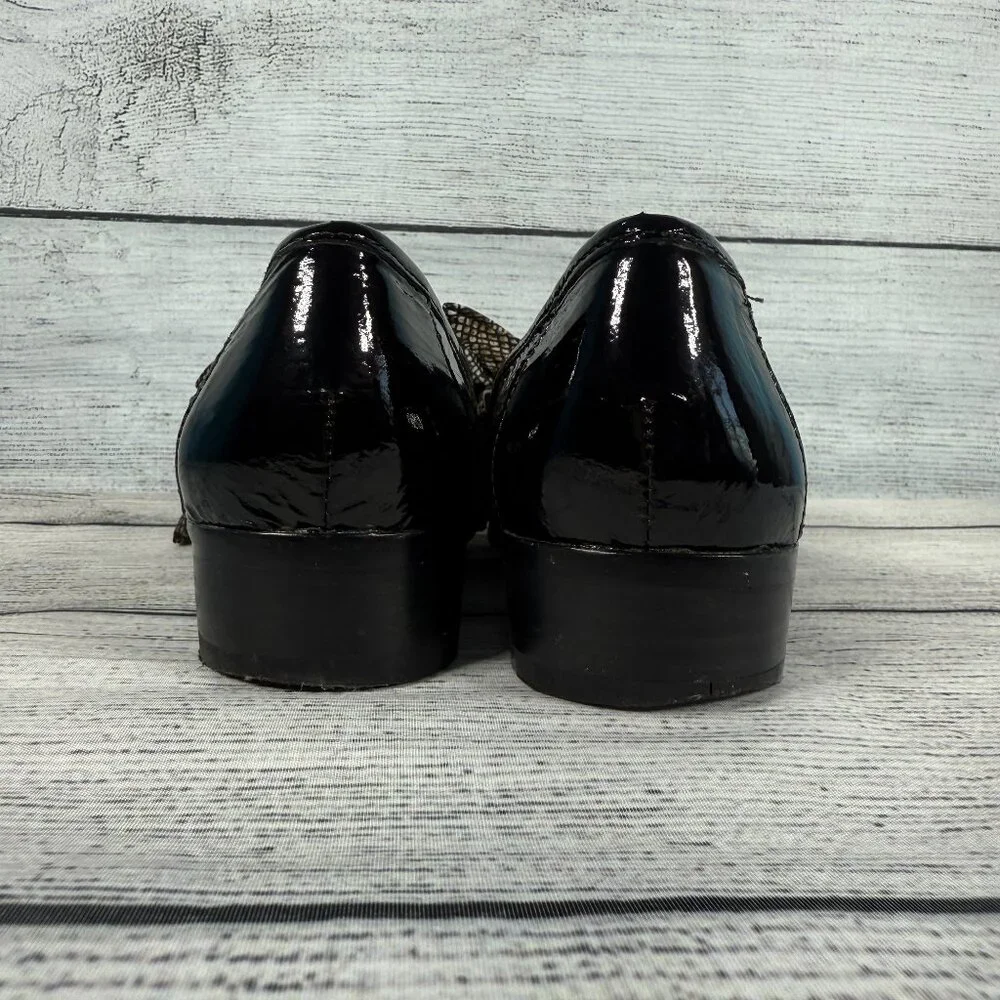 Botkier Corinne Black Bow Patent Leather Loafers Sz 8
